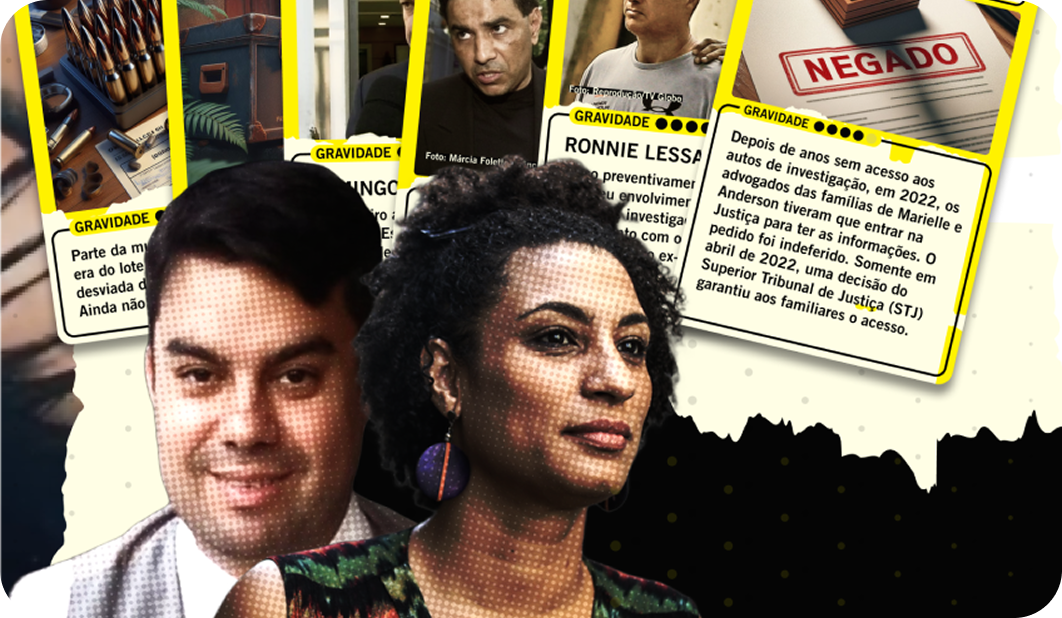 Detail of the Amnesty International Brazil justice campaign art.