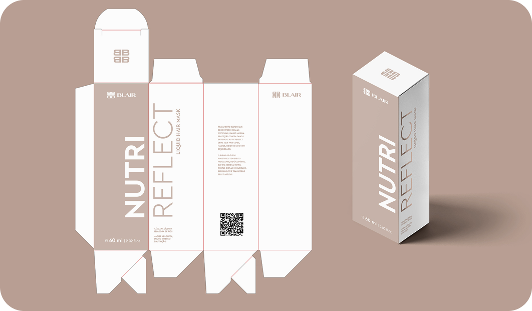Detail of the Blair Nutri Reflect packaging.