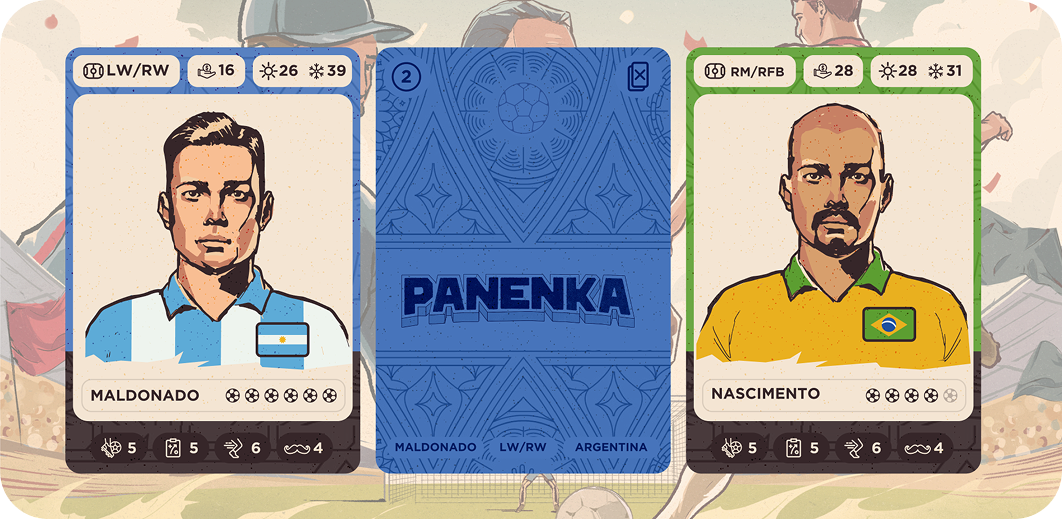 Detail of the Panenka board game box.