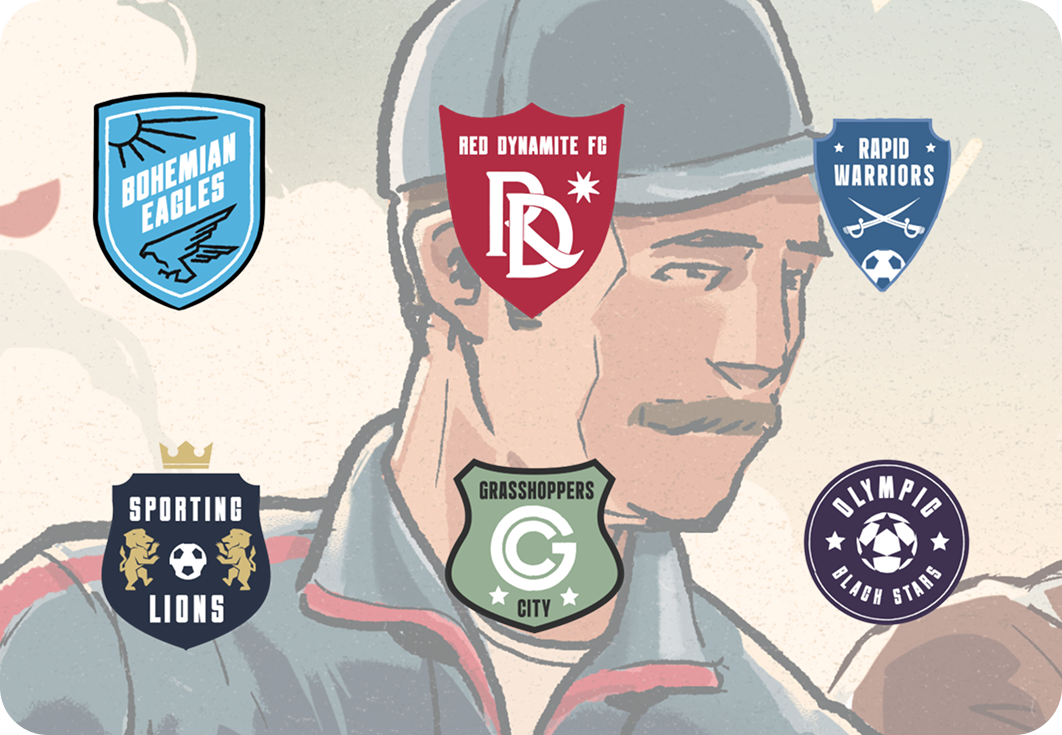 Detail of the Panenka board game illustration.