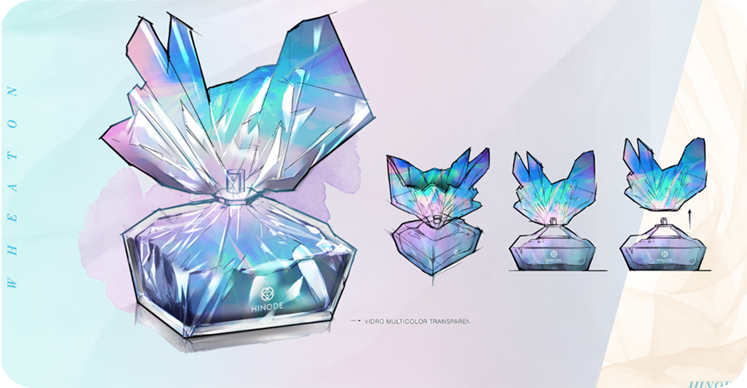 Detail of a Wheaton concept glass package.